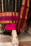 Veldhaari Pattu South Cotton – Midnight Gold Elegance