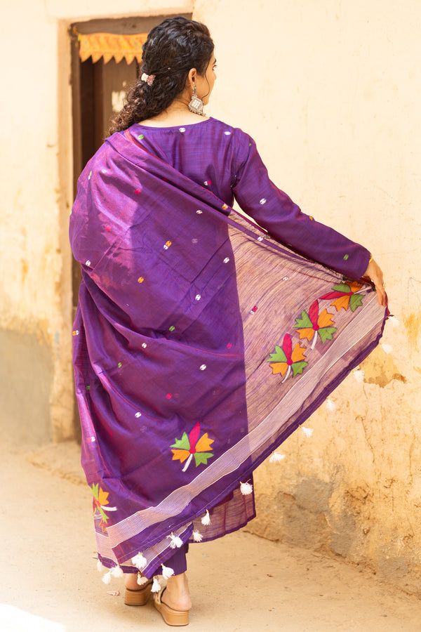 Rupkatha Silk Jamdani Suit Set