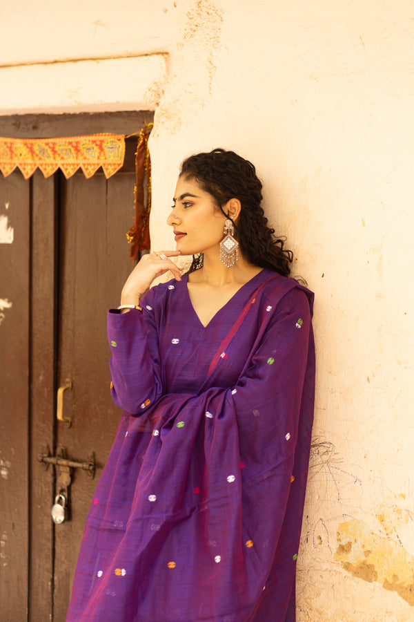 Rupkatha Silk Jamdani Suit Set