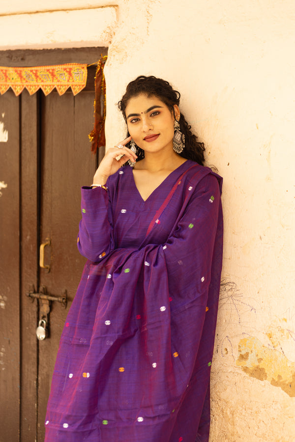 Rupkatha Silk Jamdani Suit Set