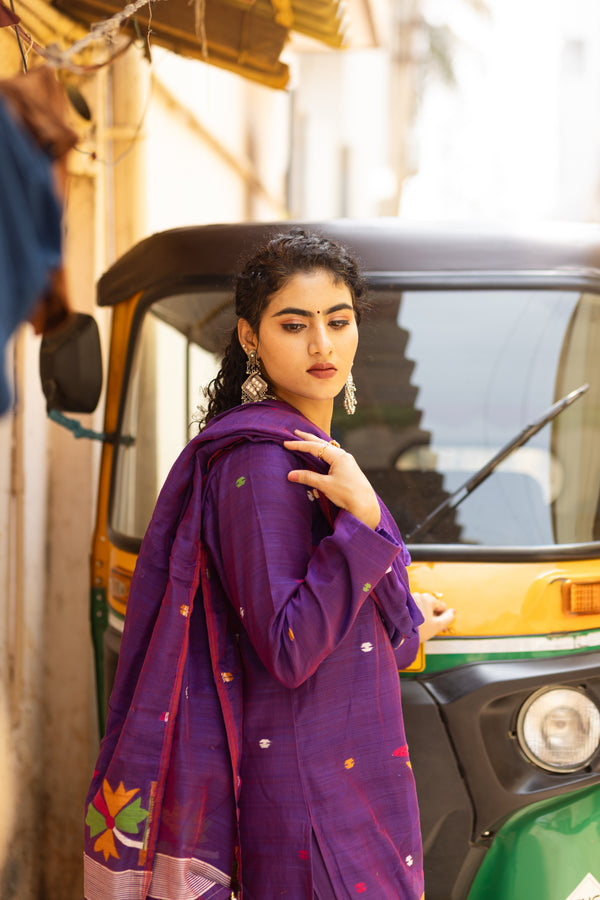 Rupkatha Silk Jamdani Suit Set