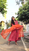 Sharvani Ghatchola Kota Doria Anarkali suit set