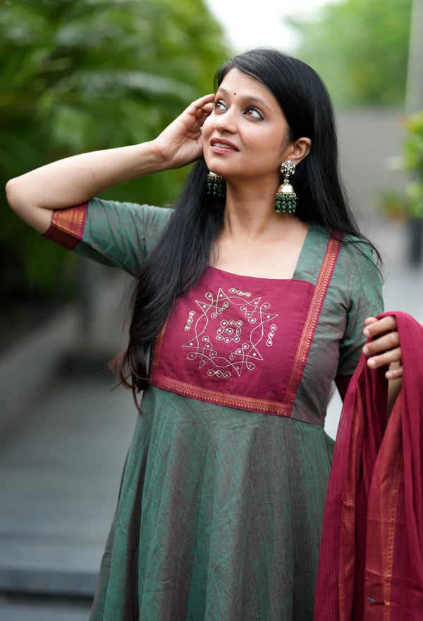Upreti Manglagiri kollam south cotton anarkali