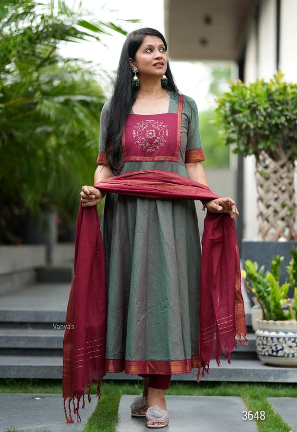 Upreti Manglagiri kollam south cotton anarkali