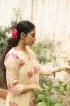 🌸 Vritika – Jamdani Garden Whisper Bloom with Grace in Handcrafted Jamdaani Cotton Suit sets 🌸