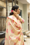 🌸 Vritika – Jamdani Garden Whisper Bloom with Grace in Handcrafted Jamdaani Cotton Suit sets 🌸