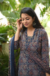 Ishin Ajrak Blue Suit sets