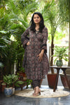 Ishin Ajrak Black Suit sets