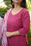 Gulabi Cotton Schifflie Suit Sets