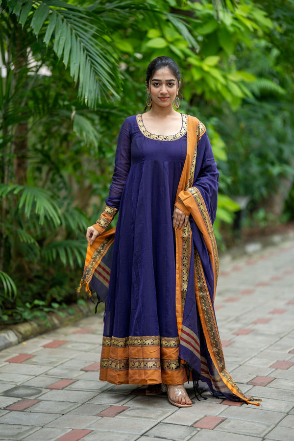 Iraaya Emerald Narayanpeth Anarkali Gown with dupatta Set