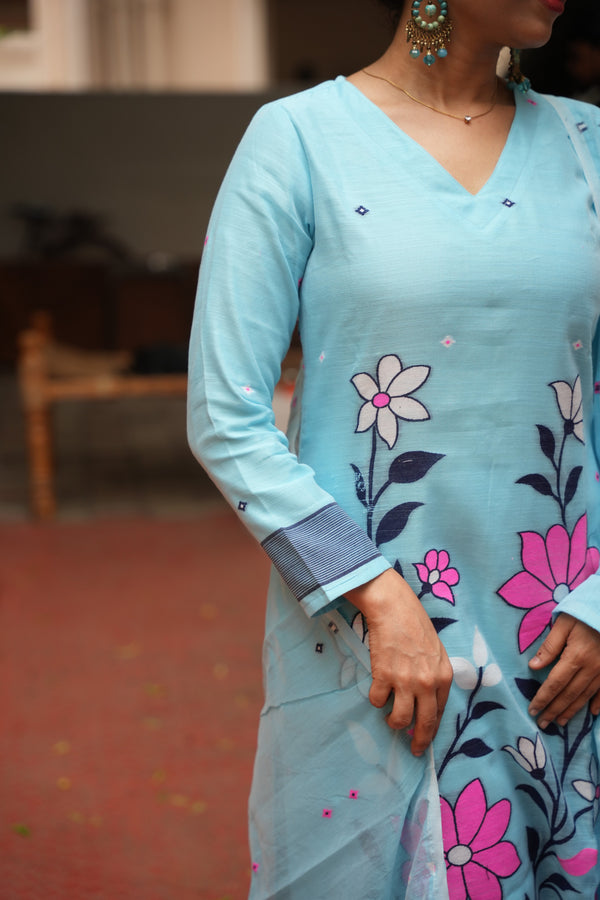 Nilanjana Cotton Jamdani Suit Set