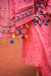 Blossom Peach Jamdani Cotton Suit Set