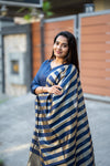 💙 RajnaviCommand the Spotlight in Royal Blue Banarasi Silk Grandeur 💙