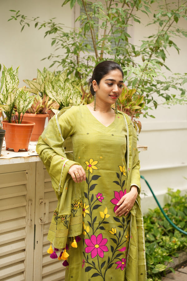 Bonolata Cotton Jamdani Suit Set