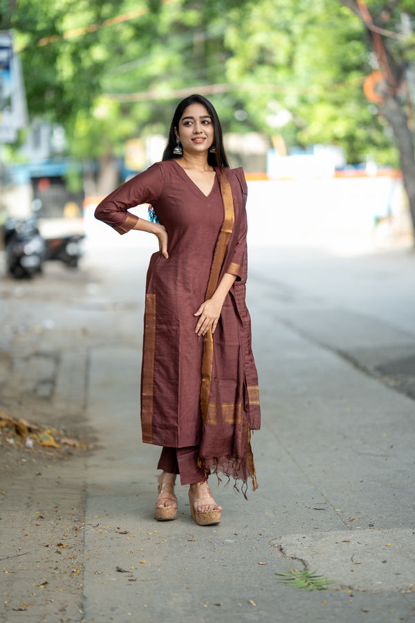✨ Zohira – Mangalagiri The Graceful Luxe Cotton Silk Suit