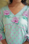 Tamira Aqua Floral Printed Salwar Suit