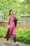 Gulab Resham Kurta Suit Set – Embroidered Elegance