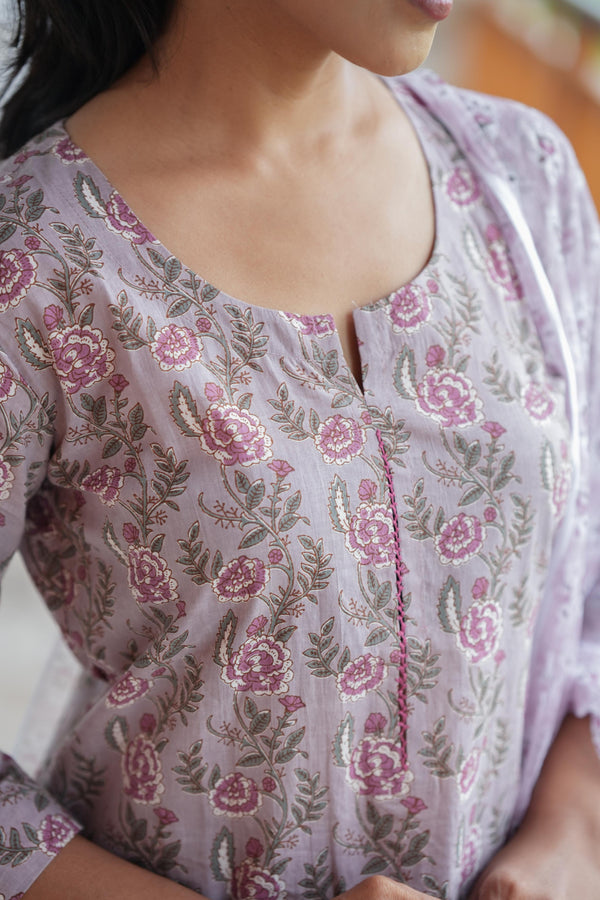 Riddhima Lavender Whisper Kurta Set