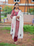 Chandrika Red Applique Ajrak Kurta Set