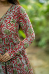 Kalangi Bagru Hand Block Cotton Anarkali