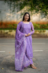 Mallika Bagru Hand Block Kota Doria Golden Zari Border Suit Sets