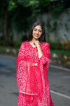 Ranjani Bagru Hand Block Kota Doria Golden Zari Border Suit Sets