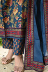 Yamini Teal Floral Delight Kurta Set