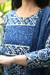 Meherbaan Indigo Bloom Handblock Suit Set 🌿