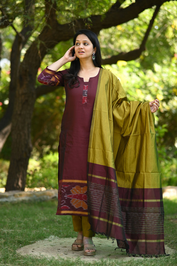 Tanvika Pochampalli Silk Suit Set