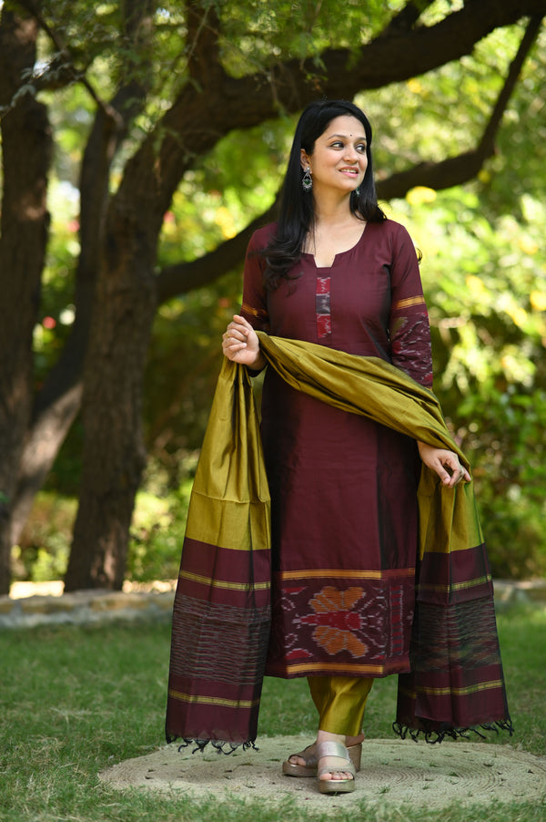 Tanvika Pochampalli Silk Suit Set