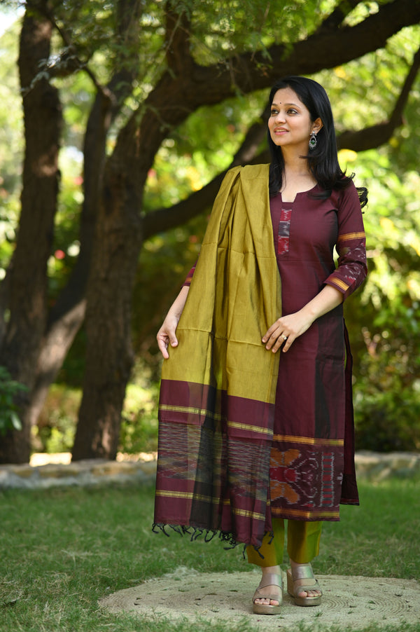 Tanvika Pochampalli Silk Suit Set