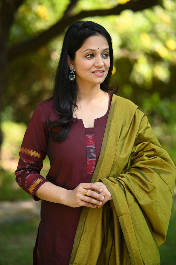 Tanvika Pochampalli Silk Suit Set