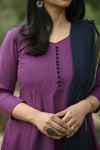 TanmayaRoyal Plum & Navy Anarkali
