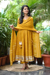 💛 SharanyaDrape Yourself in Sunshine with this Flowing Anarkali Elegance 💛
