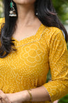 💛 SharanyaDrape Yourself in Sunshine with this Flowing Anarkali Elegance 💛
