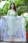 🌿 Eira – The Gentle Breeze Glow in Subtle Sophistication with Cotton & Organza Elegance 🌿