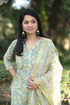 Karigari Hand block Suit set with Dupatta