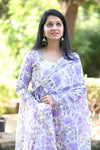 Padmaja Fresh FloralsHand block Suit Set with Dupatta