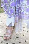 Padmaja Fresh FloralsHand block Suit Set with Dupatta