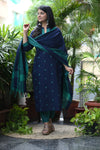 Sootra - Cotton Kurta Set with Woven Dupatta