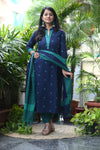Sootra - Cotton Kurta Set with Woven Dupatta