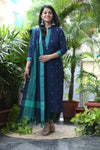 Sootra - Cotton Kurta Set with Woven Dupatta