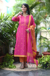 Sootra - Cotton Kurta Set with Woven Dupatta