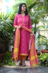 Sootra - Cotton Kurta Set with Woven Dupatta
