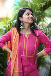 Sootra - Cotton Kurta Set with Woven Dupatta