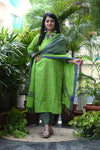 Sootra - Cotton Kurta Set with Woven Dupatta