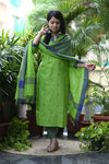 Sootra - Cotton Kurta Set with Woven Dupatta