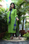 Sootra - Cotton Kurta Set with Woven Dupatta