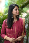 Sootra - Cotton Kurta Set with Woven Dupatta