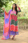 Mayuri Chiffon Bandhej Anarkali Alia suit sets